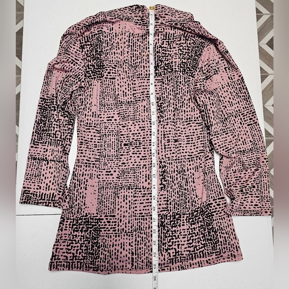 Notations Chic Blouse Abstract Design Pink Black - Picture 12 of 12